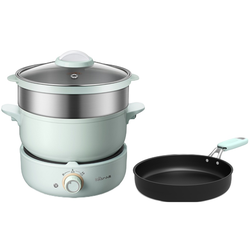 小熊（bear）电火锅 DHG-B25B2 蒸笼煎盘 绿色版