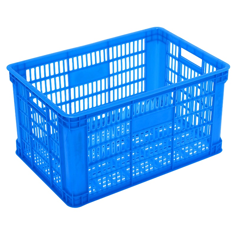 海斯迪克 gnjz-163 加厚蓝色塑料周转筐 快递筐服装运输中转物流筐 B4筐外450*305*240mm