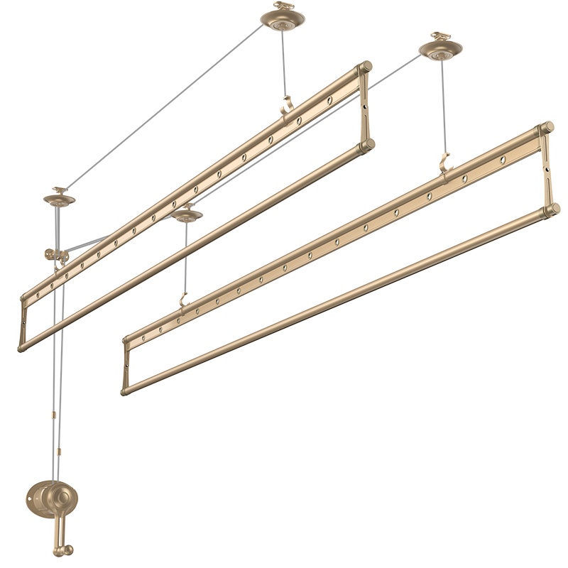四季沐歌(MICOE)晾衣架 阳台四杆升降晾衣架阳台手摇晾衣架四杆晒被杆晒被架手动四杆升降晾衣杆