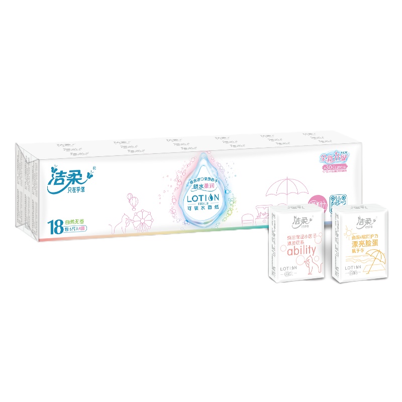 JM069-01洁柔Lotion柔润(柔滑)迷你型手帕纸(360包/箱)（XF）