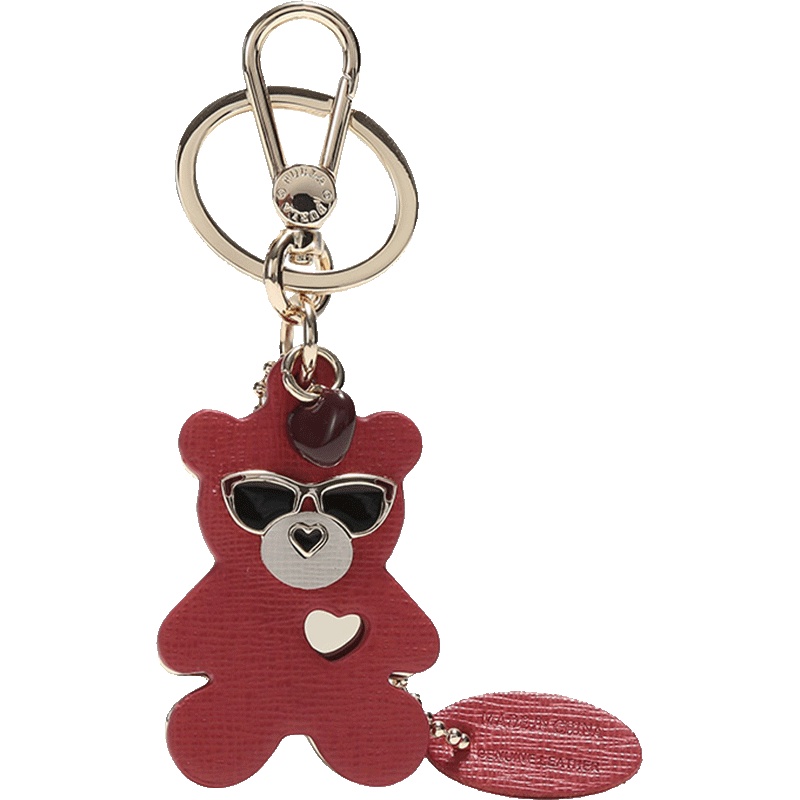 FURLA 芙拉 女士VENUS系列朱红色金属配皮钥匙扣挂饰 1014339 R RL85 MTS