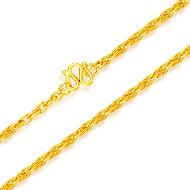 金一 足金999绞丝链男女通用款黄金项链时尚简约送礼(计价) AAC001