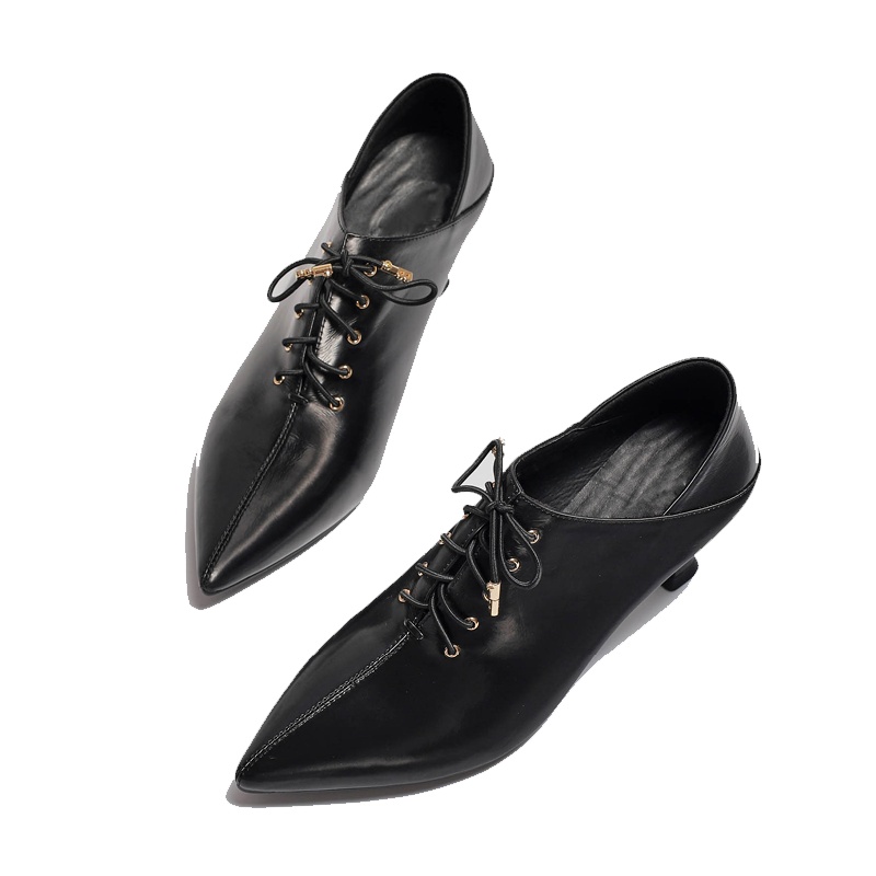 格瑞迪欧牛皮 2020春季新款浅口单鞋女百搭两穿牛皮尖头细跟优雅高跟鞋女鞋子175-1