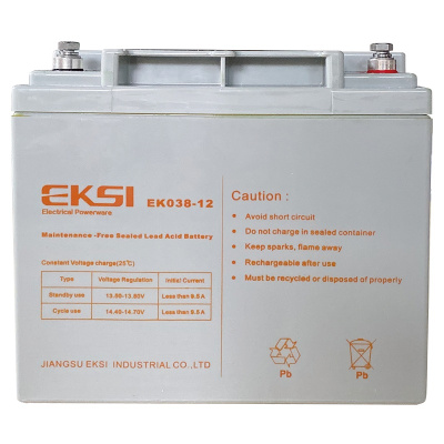 爱克赛(EKSI)电源用蓄电池EK038-12(12V38AH) 全新正品 阀控式铅酸免维护(7-10个工作日发货)