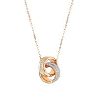 SWAROVSKI 施华洛世奇 永恒爱意项链女螺旋环环相扣锁骨链唐嫣同款系列
