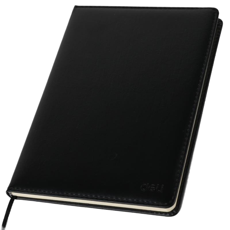 得力高级皮面本商务皮面记事本会议本 A5