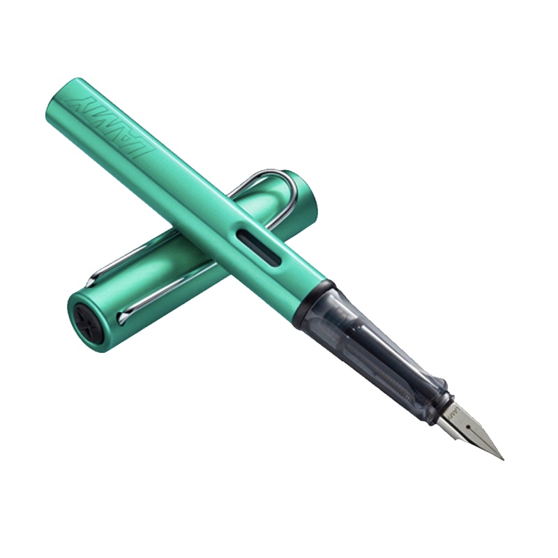 凌美(LAMY)钢笔签字笔墨水笔Al-star恒星系列商务办公礼品笔F笔尖 金属笔身练字笔 蓝绿色-F