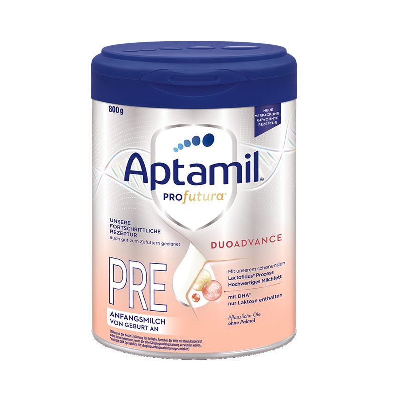 Aptamil德国爱他美白金版HMO 安心罐 婴幼儿配方奶粉PRE段(0~6个月)800g/罐 免邮包税
