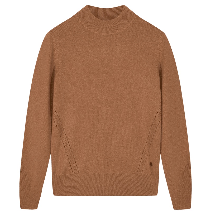 鄂尔多斯1980 半高领女羊绒衫百搭修饰腰身针织衫