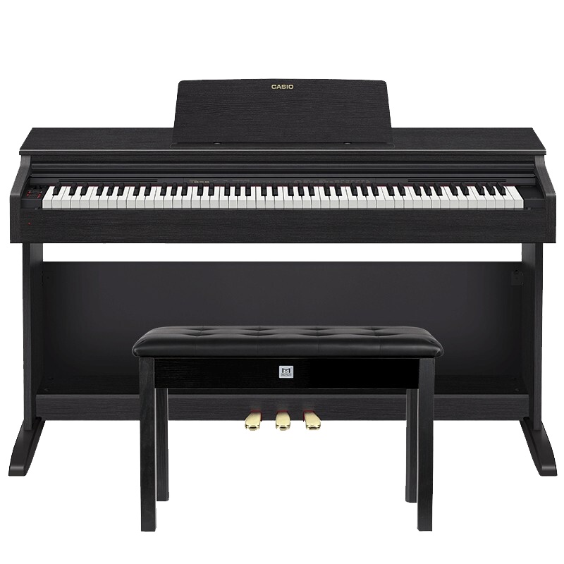 卡西欧(CASIO)电钢琴AP-270BK 立式成年人专业考级88键重锤 智能APP一键操控