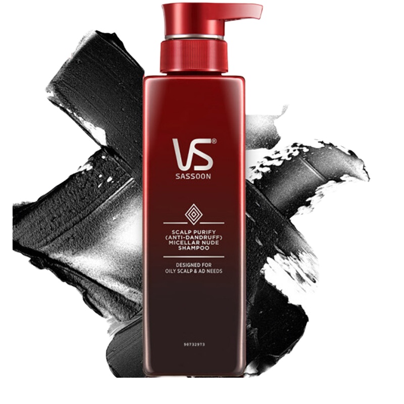 沙宣无硅油洗发水天然活性炭头皮净澈（去屑）裸感310ml清香型