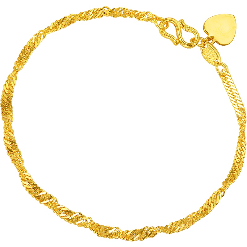 周生生(CHOWSANGSANG) 足金侧身波浪手链09240B 计价