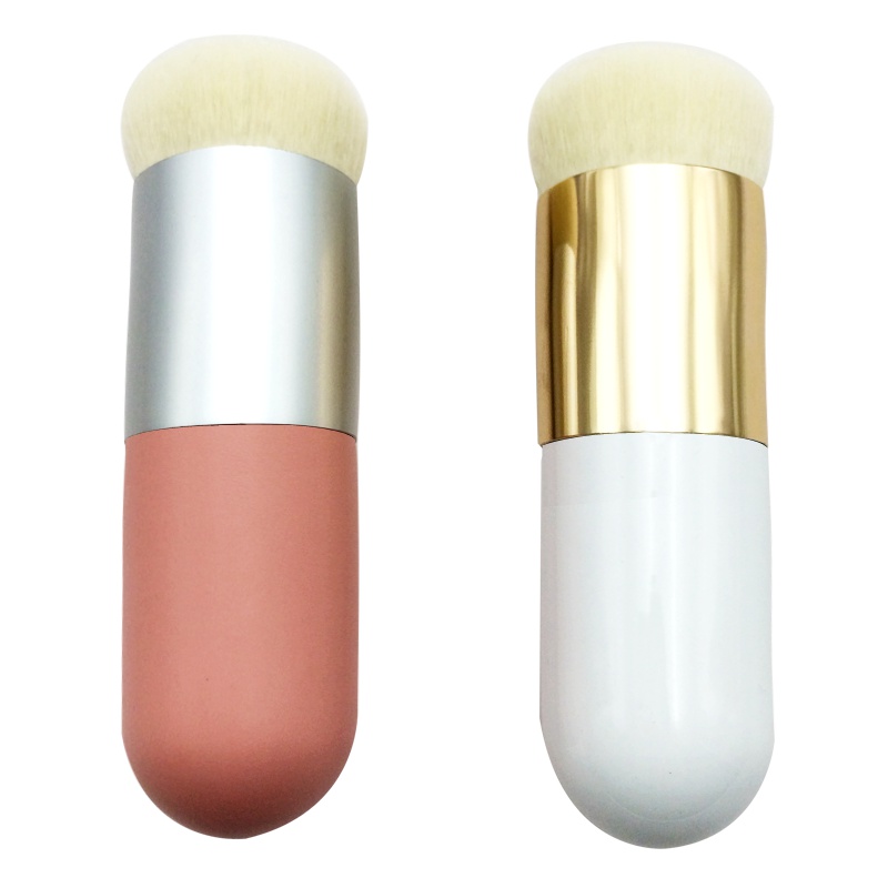 佳丽宣 手工单支粉刷干湿两用 粉底液刷粉底刷小胖墩化妆刷抖音网红同款隔离刷bb霜刷不吃粉 珠光白蘑菇头底妆刷子
