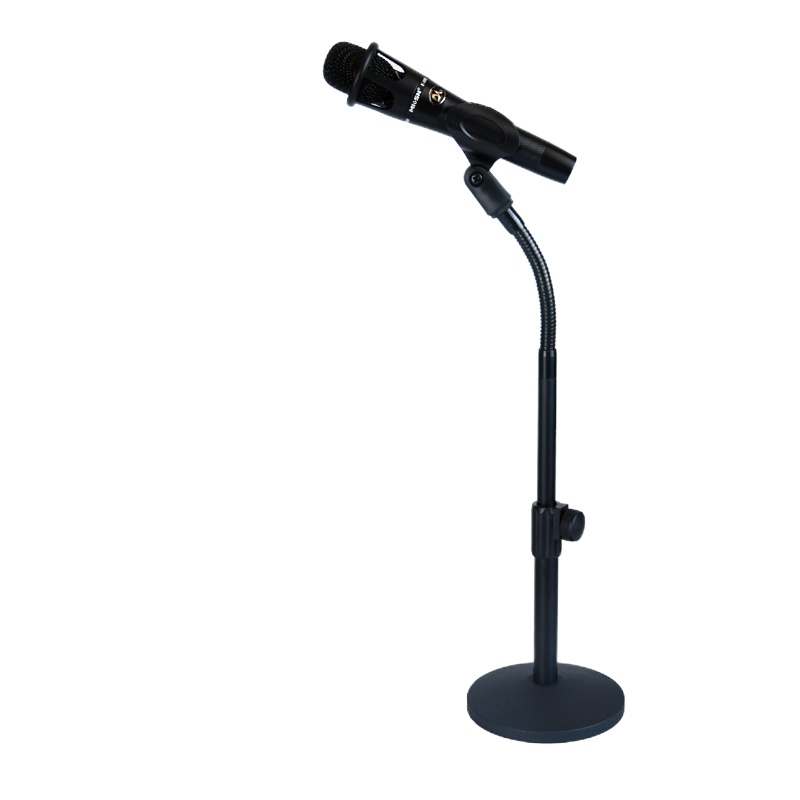 台式会议无线 话筒支架 麦架 04金属圆盘底座直杆+软管