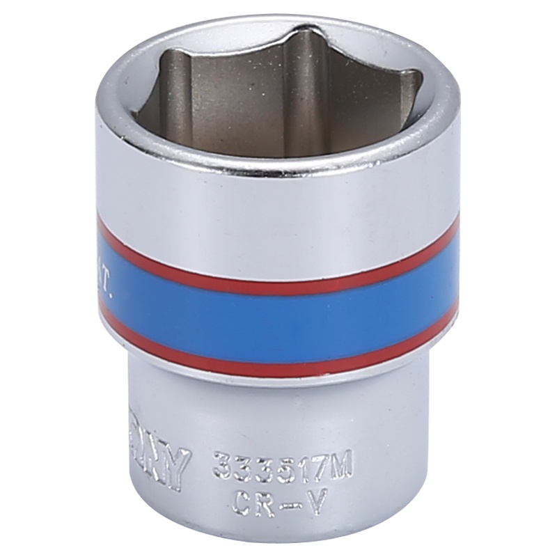 藍帶 1/2"DR.手动标准六角套筒 433517MR