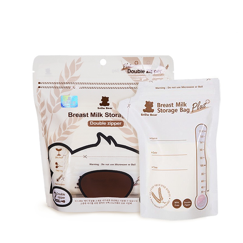 小白熊母乳储存袋原装进口母乳保鲜袋大麦储奶袋/瓶30pcs 200ml 09528