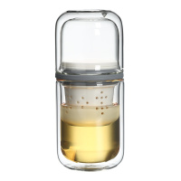 常生源 玻璃旅行茶具套装 随身便携包快客杯 带过滤 功夫茶杯办公泡茶壶 琉璃月便携旅行套组