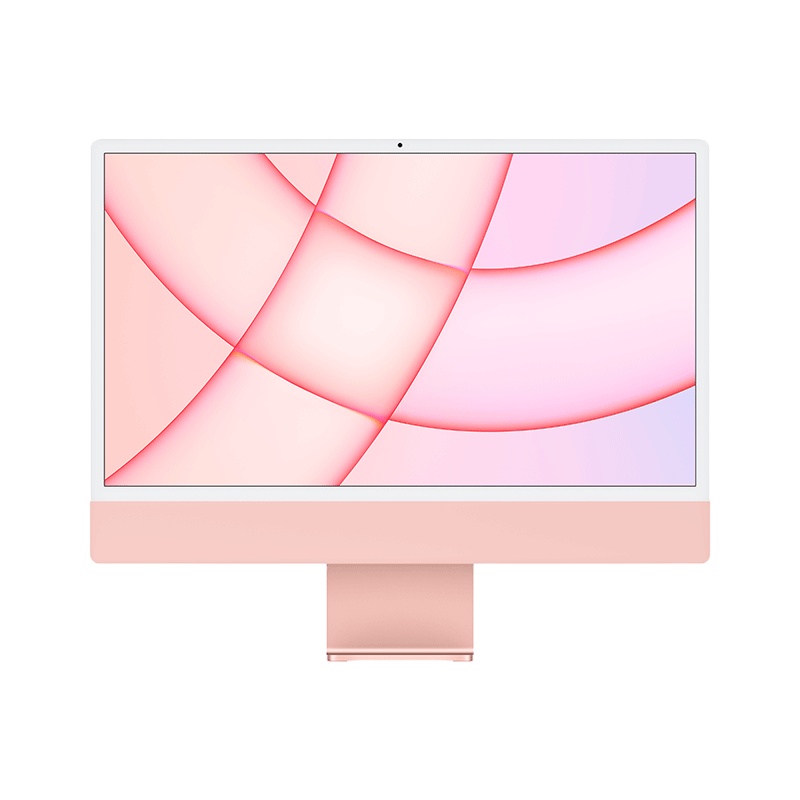 Apple iMac 24英寸 4.5K屏 新款八核M1芯片(8核图形处理器) 8G 256G SSD 一体式电脑主机 粉色 MGPM3CH/A
