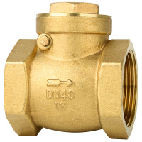 海斯迪克 gnjz-20 黄铜内螺纹止回阀 硬密封内丝隔膜 卧式旋启式手动逆止阀单向阀 DN40 1-1/2