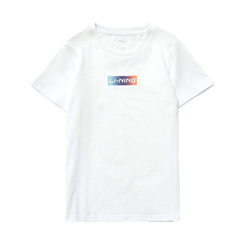 李宁童装短袖T恤男小大童运动生活系列男装圆领印花夏季运动服
