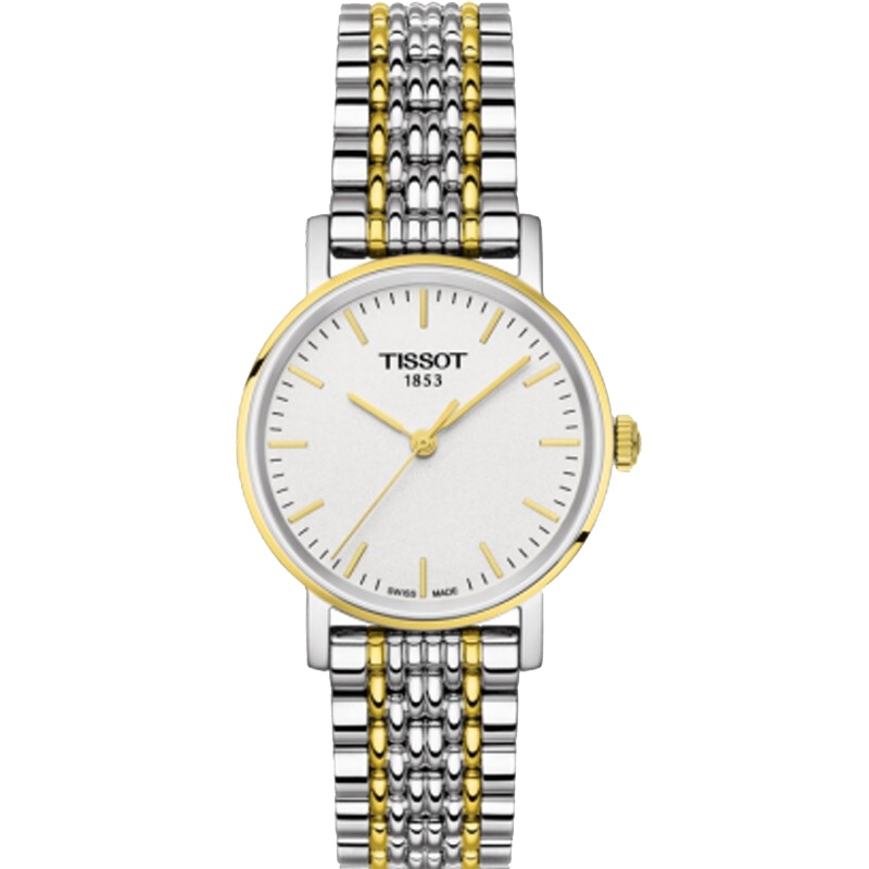 天梭(TISSOT)手表 新款魅时系列简约钢带石英商务女士腕表