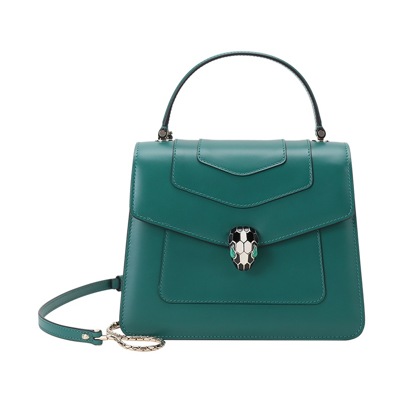 BVLGARI 宝格丽 女士 SERPENTI FOREVER系列牛皮蛇头扣手提单肩斜挎包中号289666