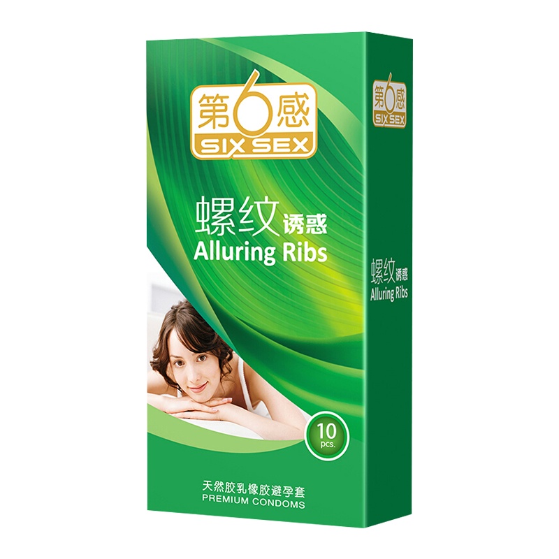第六感 超薄避孕套 安全套 螺纹诱惑6只 超薄凸点螺纹套 带刺保险套 避孕膜 男女成人情趣用品