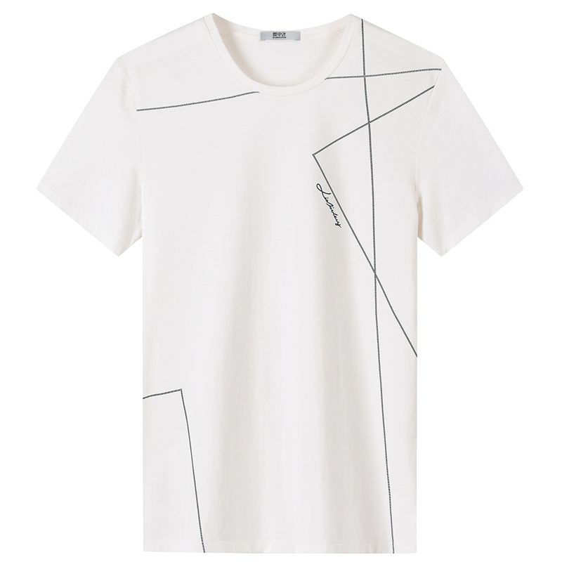 雪中飞夏季男士短袖T恤打底衫上衣服潮流半袖白丅恤圆领体恤男装