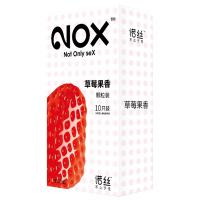 诺丝(NOX) 温莎草莓果香颗粒10只 避孕套狼牙套男女用颗粒凸点高潮草莓套G点刺激 成人调情趣计生用品安全套套子byt