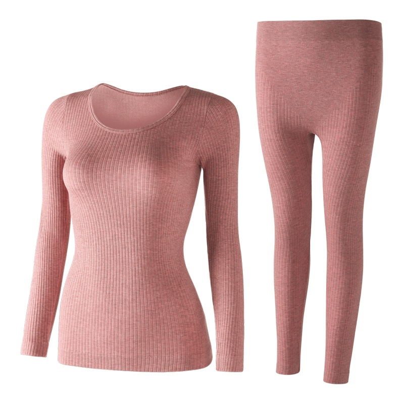 俞兆林秋衣秋裤女士保暖内衣套装棉毛打底衫修身薄款发热美体内衣