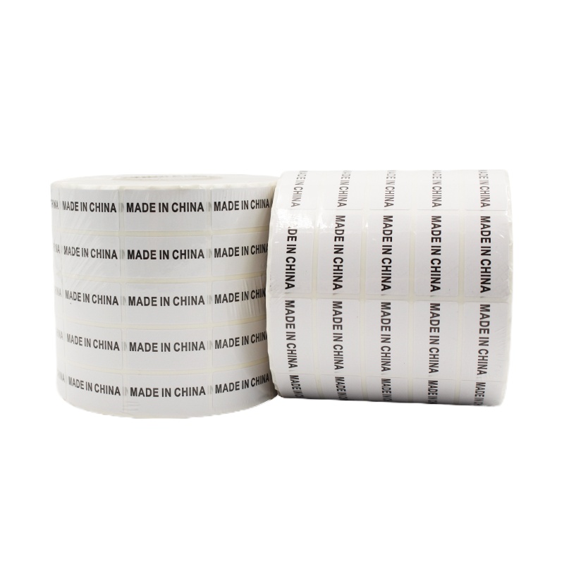 中国制造made in china英文产地不干胶标签英文30*15*2500张/卷