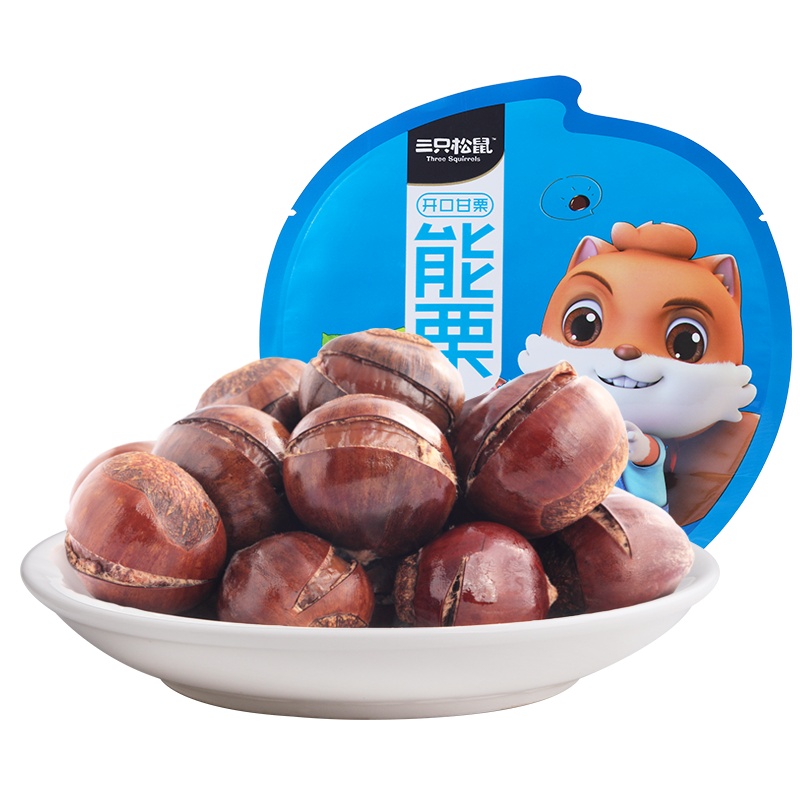 [三只松鼠_开口甘栗120g]零食坚果熟制带壳板栗能栗