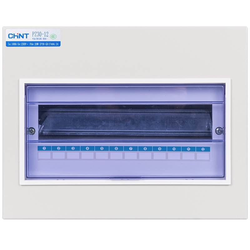 正泰照明配电箱 铁壳布线箱 断路器照明箱 厚 PZ30-12回路暗装强电布线箱