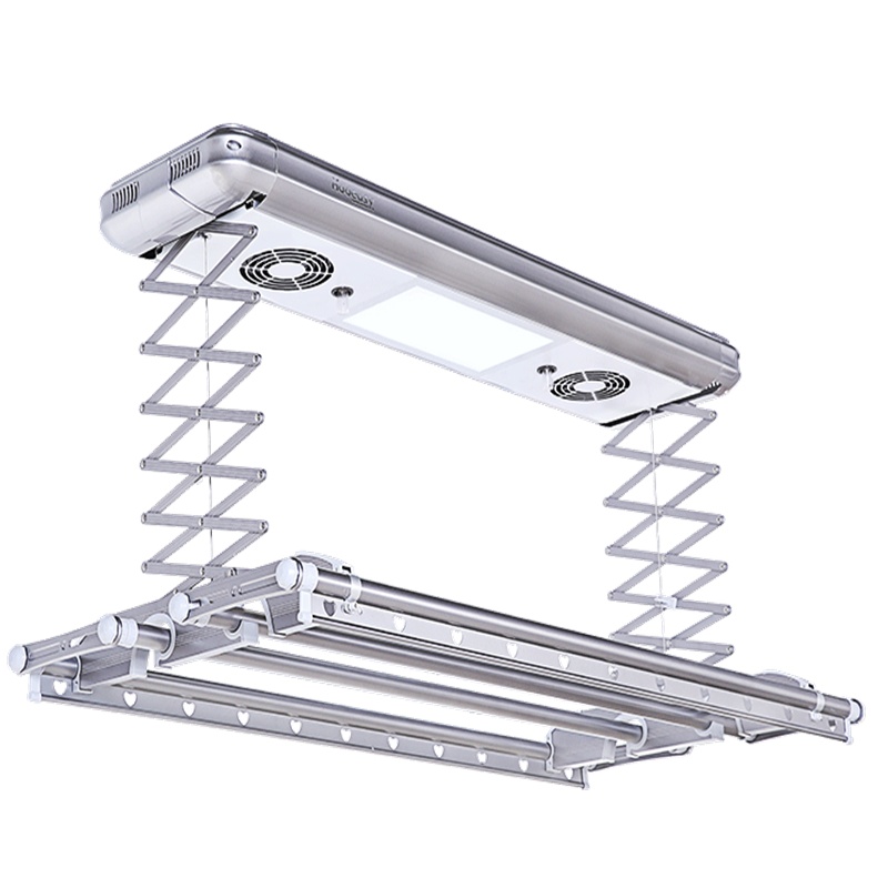 好易点智能晾衣机 阳台升降伸缩晾衣架 六杆照明智能升降E22 星空灰