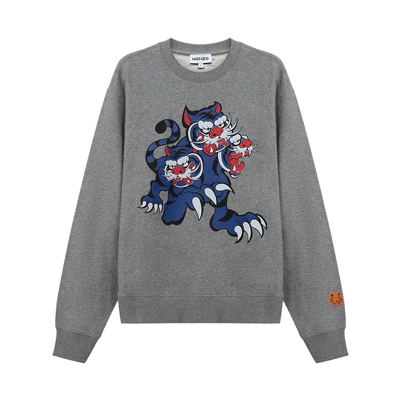 高田贤三 KENZO 男士 棉质圆领长袖卫衣运动衫FB5 5SW013 4ML