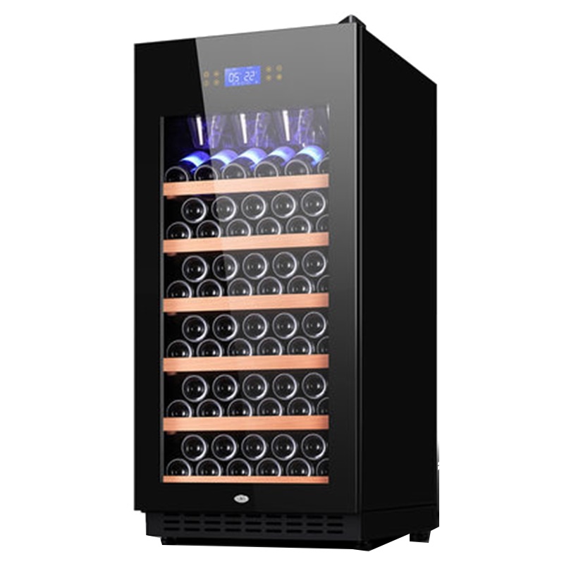 尊堡 BJ-208F冰吧恒温红酒柜压缩机冷藏收纳柜茶叶柜保鲜柜雪茄柜 黑色 满配款