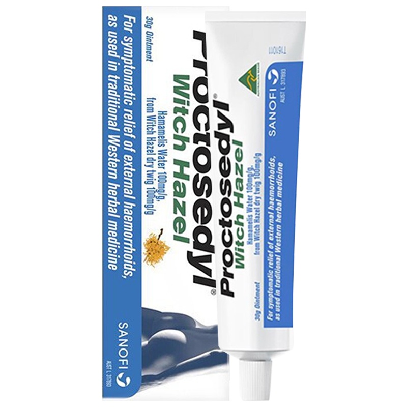 澳洲Proctosedyl痔疮膏30g/支 去肉球外痔混合痔肛裂便血适合男女通用护臀外用品 效期到22年5月