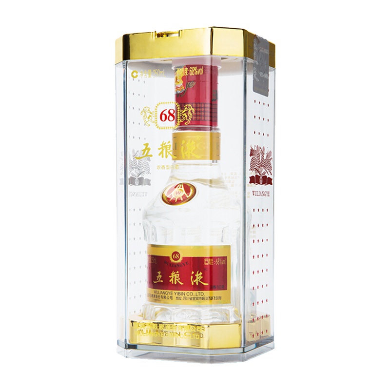 五粮液 68度 250ml 单瓶装 浓香型白酒