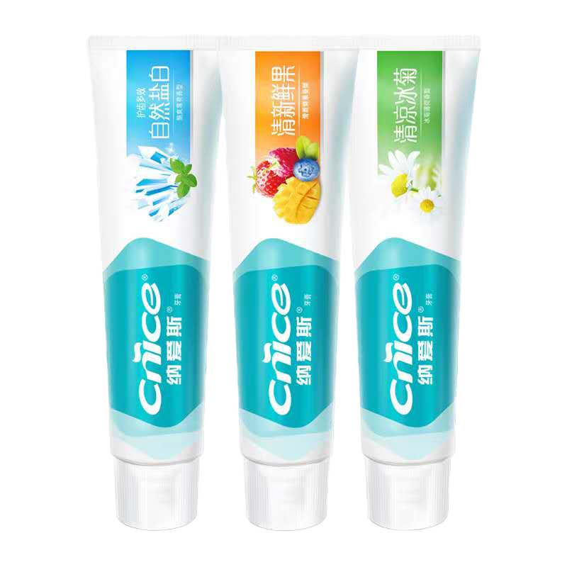 纳爱斯营养牙膏组合 120克鲜果+120克冰菊+120克盐白(SZYD)