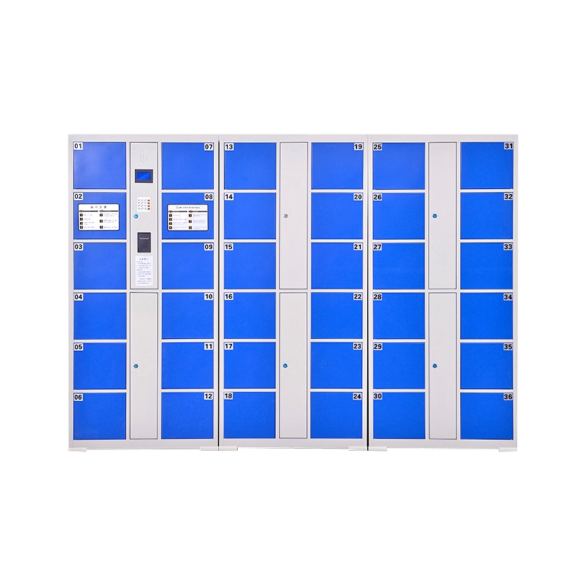 臻远工厂车间电子存包柜智能储物柜寄存柜刷卡条码自编投币型储物柜 36门刷卡款
