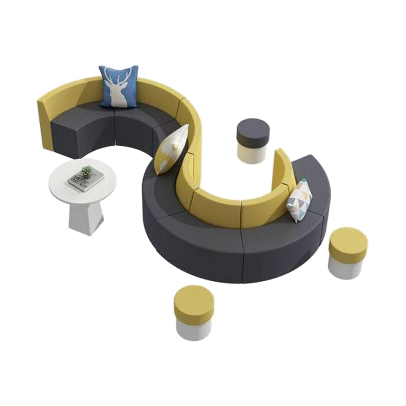 逐鹿中原时尚S型沙发组合等候区沙发HY-629高密度海绵创意沙发