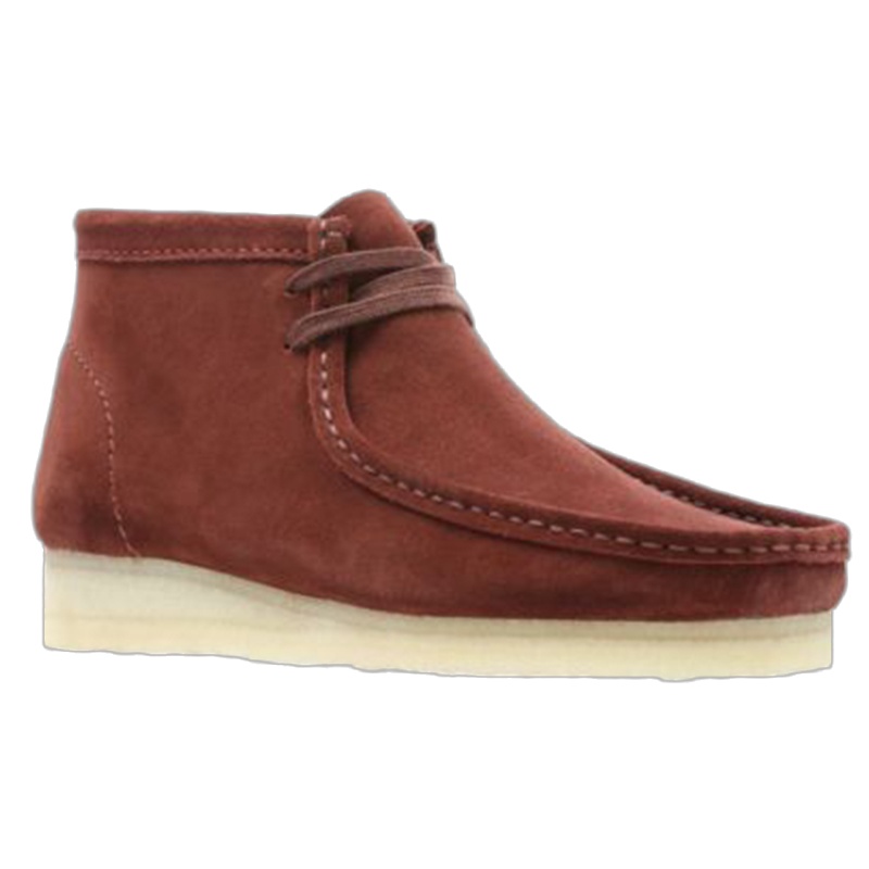 【直营】其乐(Clarks) Wallabee Boot 男士时尚牛皮高帮系带休闲皮鞋男鞋 绒面你 商务鞋