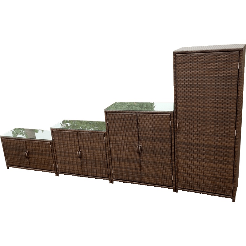 定制创意户外藤编阳台储物柜法耐(FANAI)收纳柜鞋柜衣柜多层带门室外门厅柜子