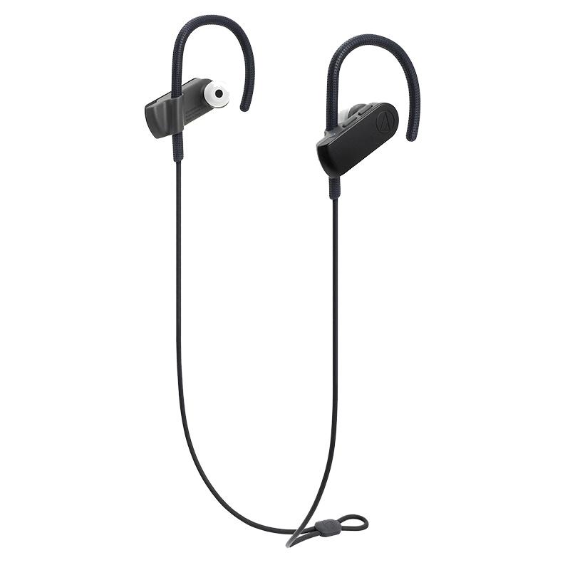 铁三角(Audio Technica)无线耳机ATH-SPORT50BT无线蓝牙耳机防水运动耳挂式 黑色
