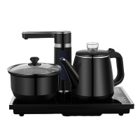 全自动上水电热烧水壶 家用电磁炉套装 电茶壶泡茶专用茶台嵌入式 封后 尊享2(单壶+煮杯锅)茶具