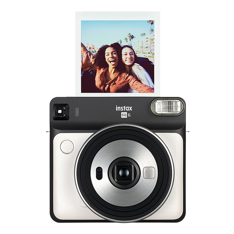 富士(FUJIFILM)INSTAX 拍立得 相机 一次成像相机SQUARE SQ6特惠 珍珠白色 富士方形尺寸胶片相机
