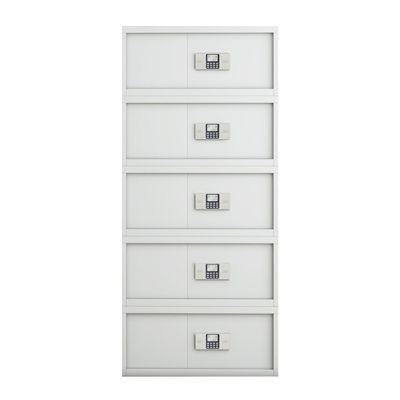 永格保密柜文件柜档案柜保险柜双保险密码柜电子锁灰白分体五节柜加厚款