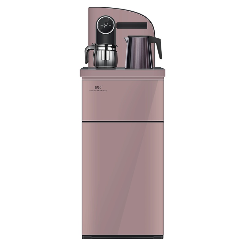 新飞 饮水机 YR-5-X(L6)咖啡色 温热 养生茶饮机 自营茶吧机 远程遥控 下置式水桶 全自动上水 柜式 童锁