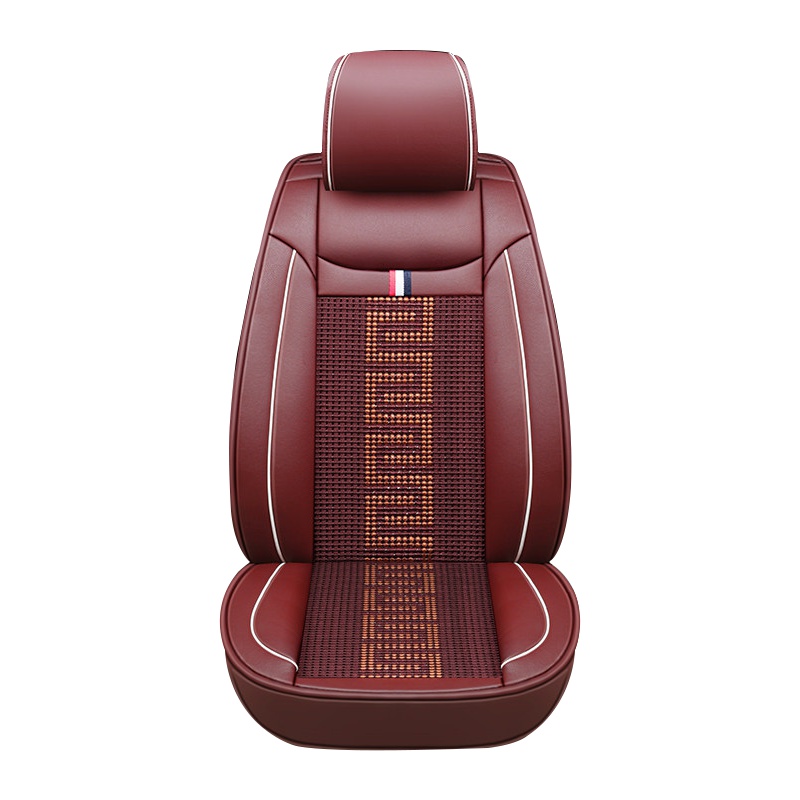 布雷什(BOLISH)五座四季通用汽车坐垫全包围夏季冰丝凉垫朗逸迈腾轩逸天籁皮革车座套车内饰品标准款拉菲红