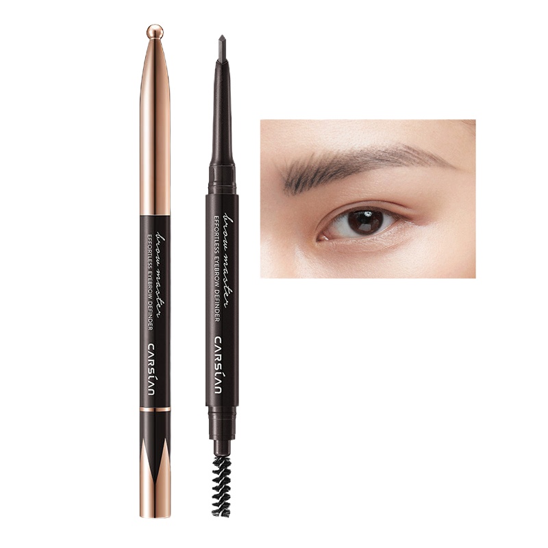 卡姿兰(CARSLA)立体菱形眉笔03自然棕0.2g 内附替换芯(持久防水 防汗不脱妆)